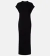 Varley Cheston Pointelle Cotton Midi Dress In Black