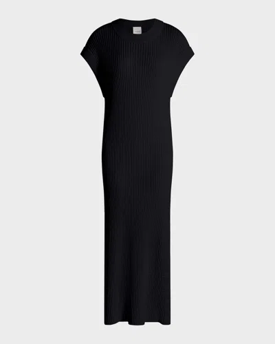 Varley Cheston Relaxed Knit Dress In Black