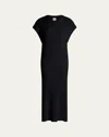 Varley Cheston Relaxed Knit Dress In Black