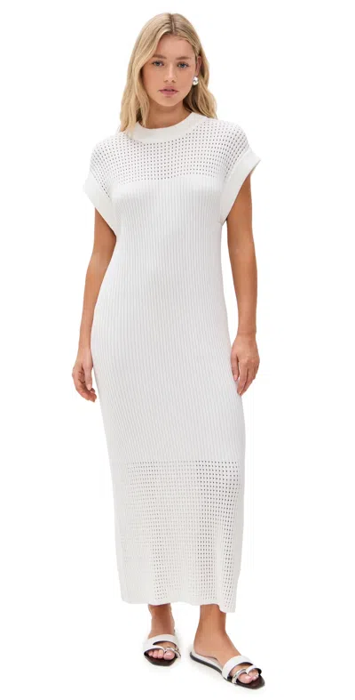 Varley Cheston Relaxed Knit Dress Snow White