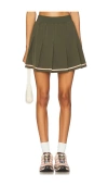 Varley Clarendon Pleated High-rise Skort In Green