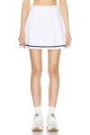 Varley Clarendon Striped Pleated Stretch-twill Mini Skirt In White