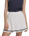 Varley Clarendon Striped Pleated Stretch-twill Mini Skirt In White