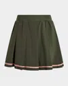 Varley Clarendon Pleated High-rise Skort In Green