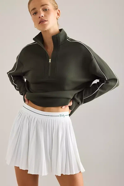 Varley Clemency Mid-rise Pleated Skort In Black