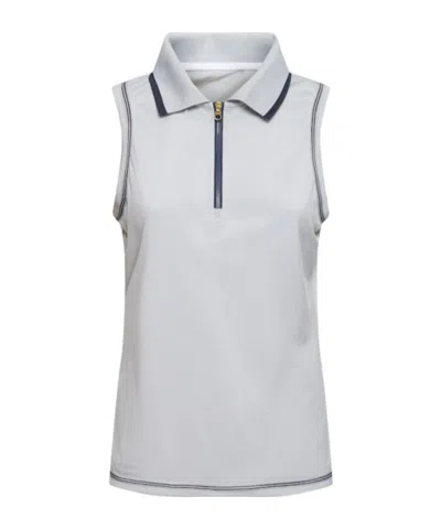 Varley Club Cammie Performance Tank Top In Pearl Blue