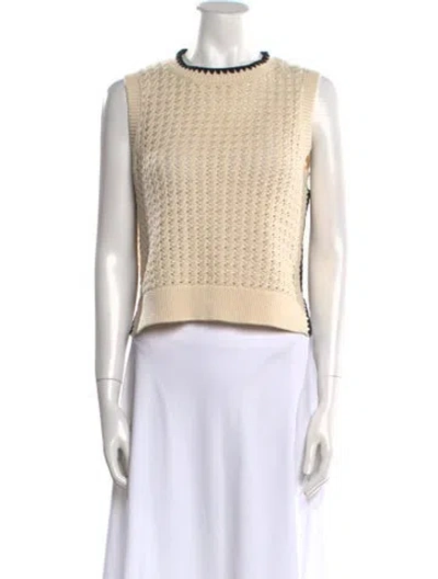 Pre-owned Varley Colorblock Pattern Crew Neck Sweater In Neutral