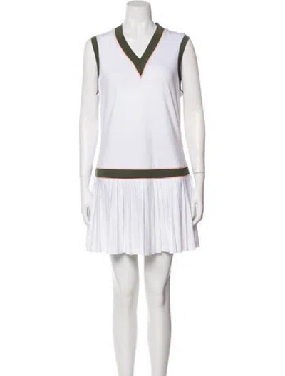 Pre-owned Varley Colorblock Pattern Dress Set In White