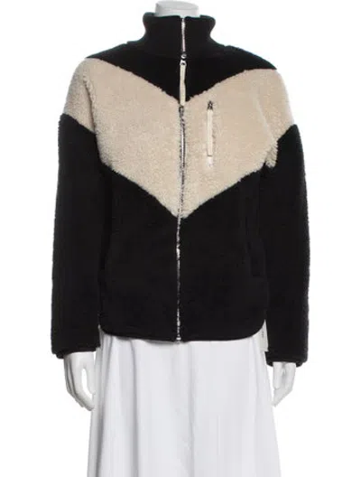 Pre-owned Varley Colorblock Pattern Jacket In Black