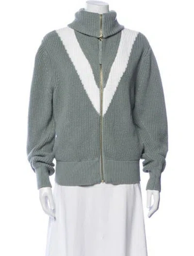 Pre-owned Varley Colorblock Pattern Jacket In Green