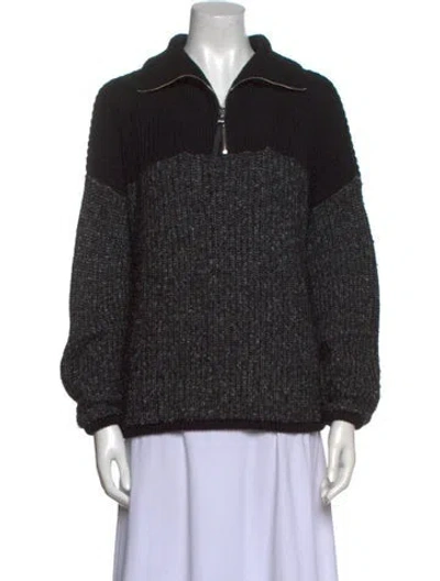 Pre-owned Varley Colorblock Pattern Sweater In Black