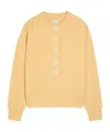 Varley Reena Button-down Stretch-jersey Sweatshirt In Nude