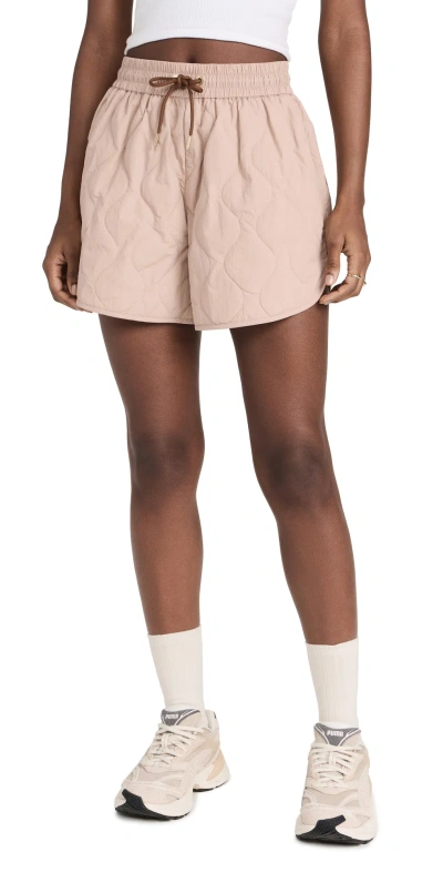 Varley Connell Quilt Shorts Warm Taupe