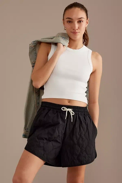 Varley Connell Quilted Pull-on Shorts In White