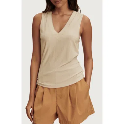 Varley Corby V-neck Modal Blend Tank In Gold