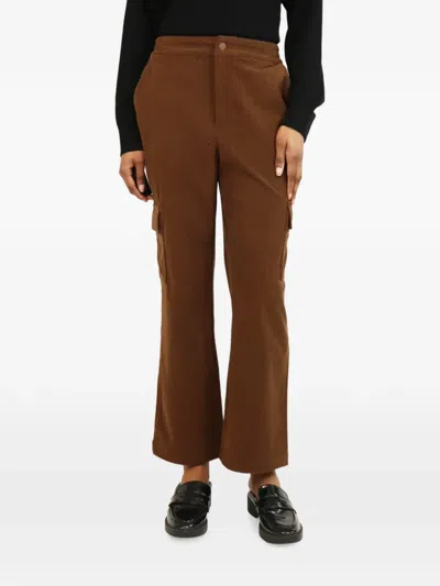 Pre-owned Varley Corduroy Cargo Pants In Brown