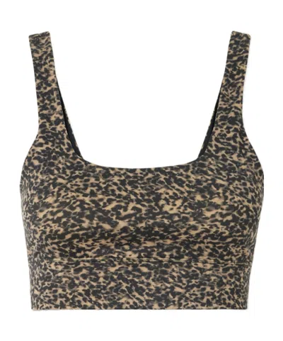 Varley Cori Leopard-print Freesoft Jersey Sports Bra In Animal Print