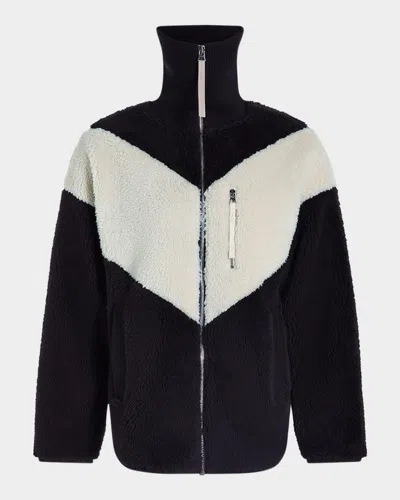 Varley Corson Faux Sherpa Jacket In Black