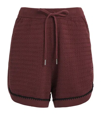 Varley Cotton Knit Morden Shorts In Brown
