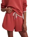 Varley Coulter High-rise Pull-on Shorts In Orange