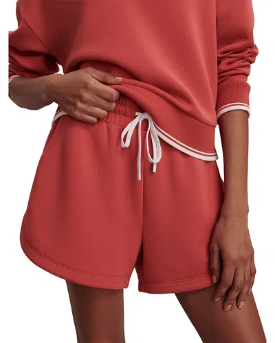 Varley Coulter High-rise Pull-on Shorts In Orange