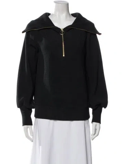 Pre-owned Varley Cowl Neck Sweater In Black