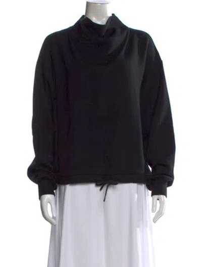 Pre-owned Varley Cowl Neck Sweater In Black