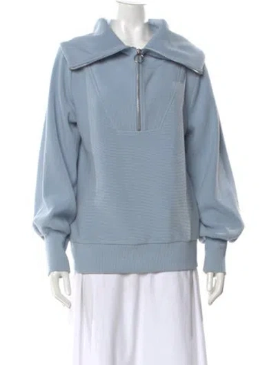 Pre-owned Varley Cowl Neck Sweater In Blue