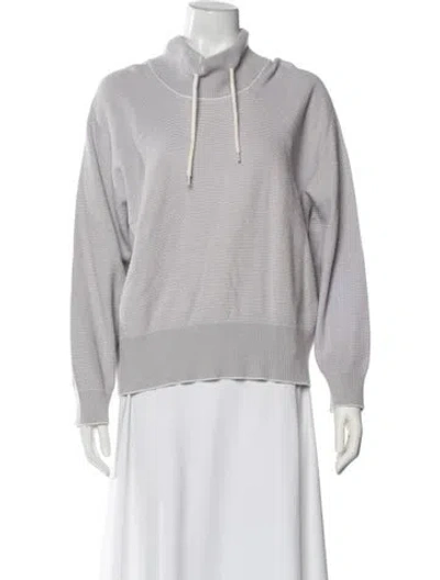 Pre-owned Varley Cowl Neck Sweater In Gray