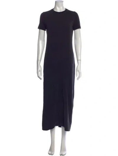 Pre-owned Varley Crew Neck Long Dress In Blue