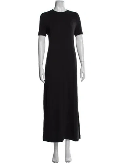 Pre-owned Varley Crew Neck Long Dress In Blue