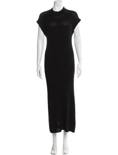 Pre-owned Varley Crew Neck Long Dress In Gray