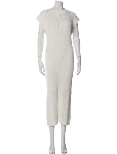 Pre-owned Varley Crew Neck Long Dress In Neutrals