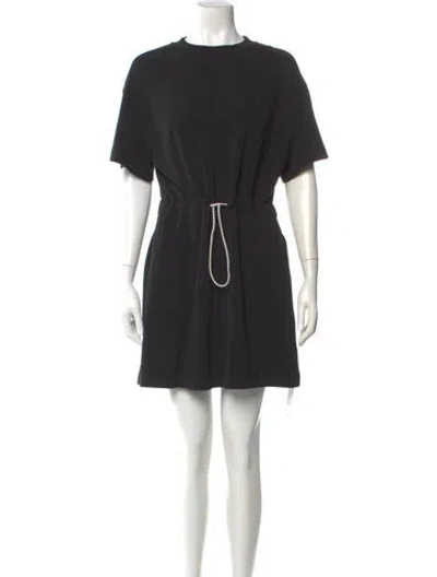 Pre-owned Varley Crew Neck Mini Dress In Black