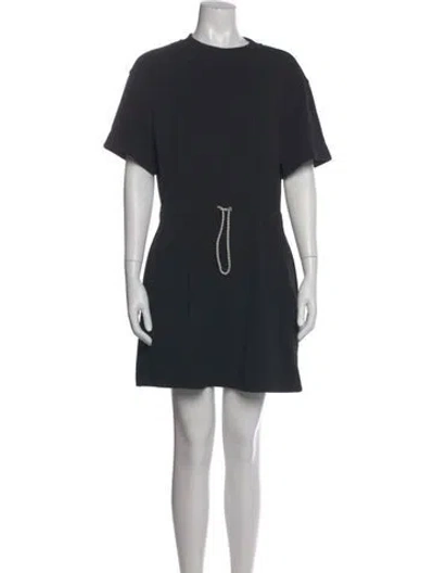 Pre-owned Varley Crew Neck Mini Dress In Black