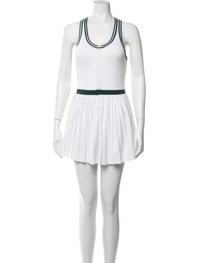 Pre-owned Varley Crew Neck Mini Dress In Black/white