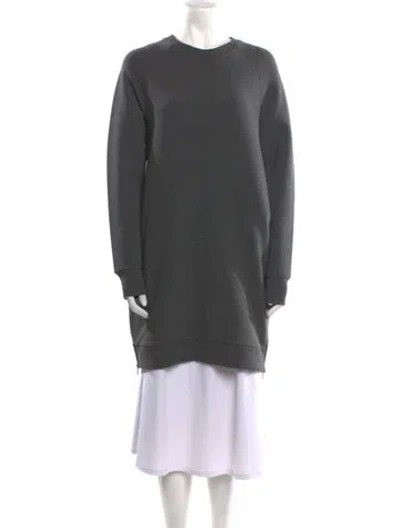 Pre-owned Varley Crew Neck Mini Dress In Gray