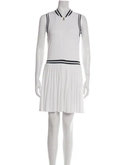 Pre-owned Varley Crew Neck Mini Dress In White
