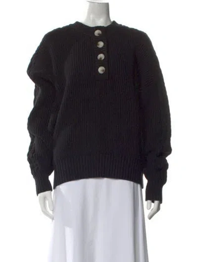 Pre-owned Varley Crew Neck Sweater In Black