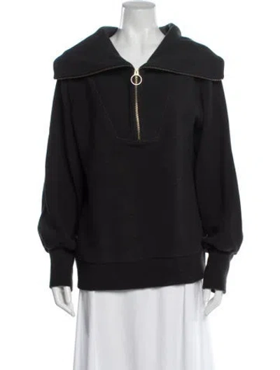 Pre-owned Varley Crew Neck Sweater In Black