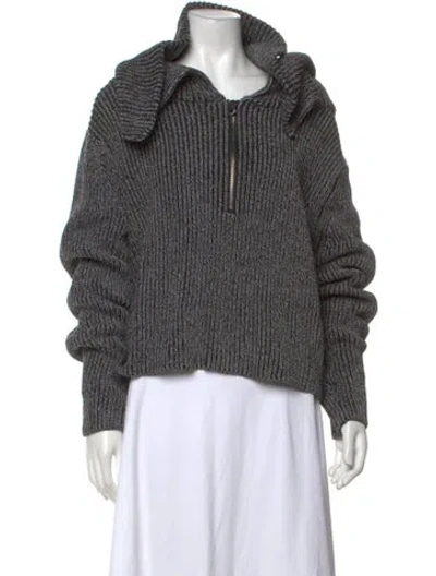 Pre-owned Varley Crew Neck Sweater In Black