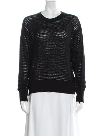 Pre-owned Varley Crew Neck Sweater In Black