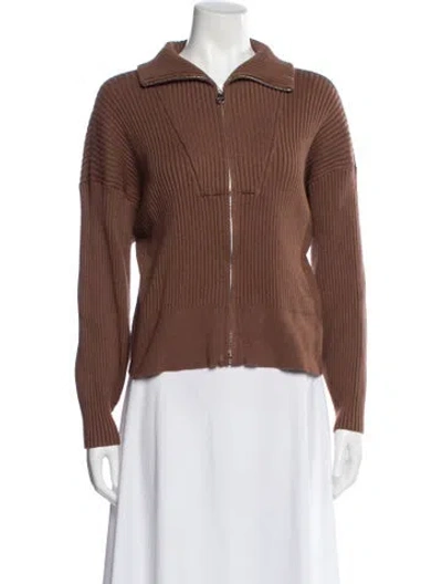 Pre-owned Varley Crew Neck Sweater In Brown