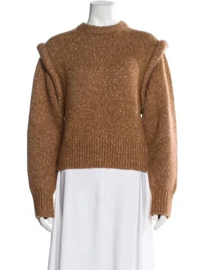 Pre-owned Varley Crew Neck Sweater In Brown