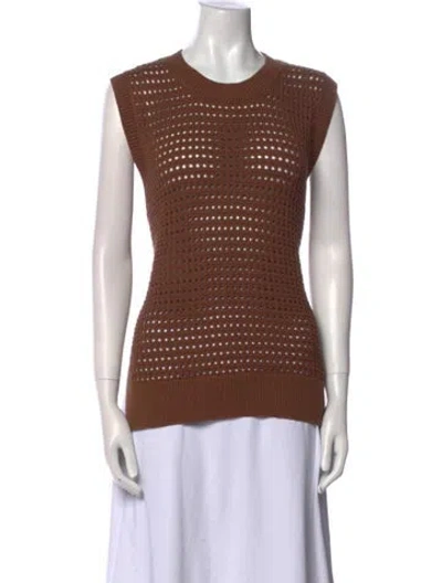 Pre-owned Varley Crew Neck Sweater In Brown