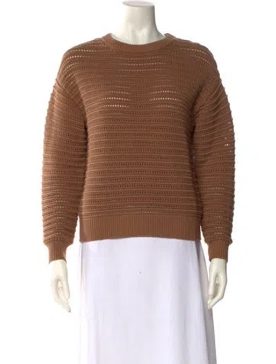 Pre-owned Varley Crew Neck Sweater In Brown