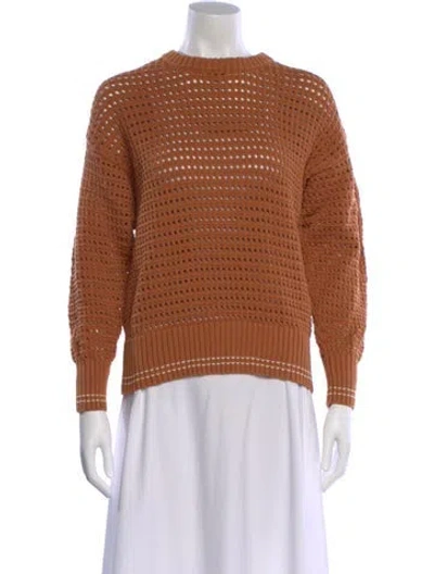 Pre-owned Varley Crew Neck Sweater In Brown