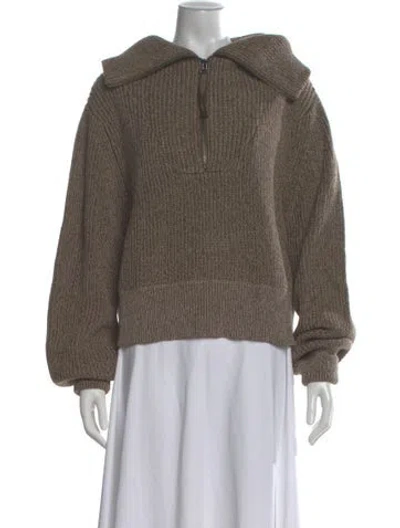 Pre-owned Varley Crew Neck Sweater In Brown