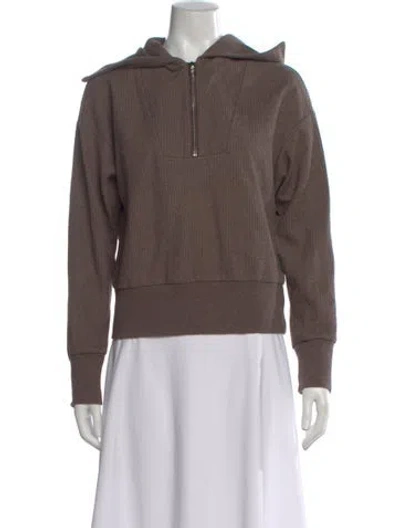 Pre-owned Varley Crew Neck Sweater In Brown