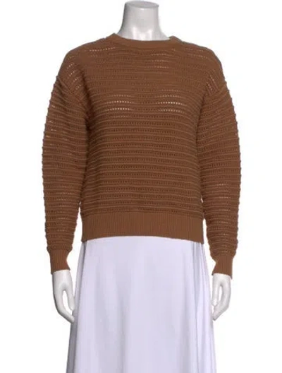 Pre-owned Varley Crew Neck Sweater In Brown